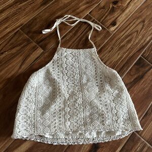 White Lace Halter Top